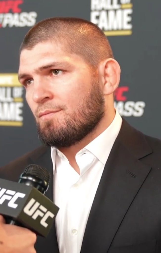 Portrait de Khabib Nurmagomedov, combattant de MMA