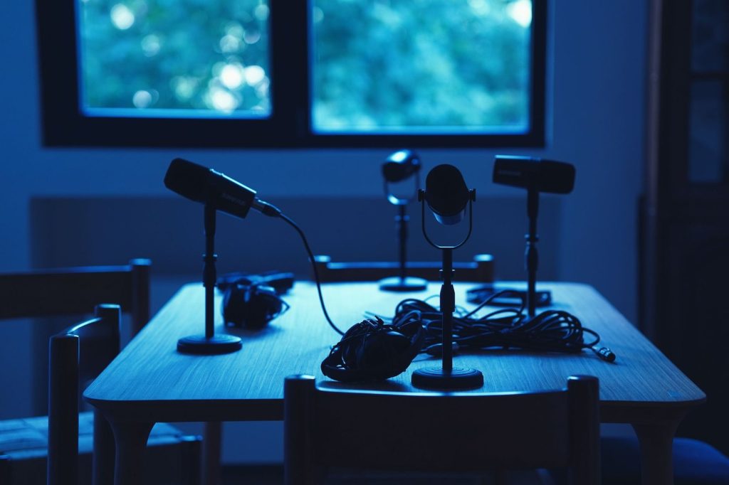 Illustration : enregistrement de podcast
