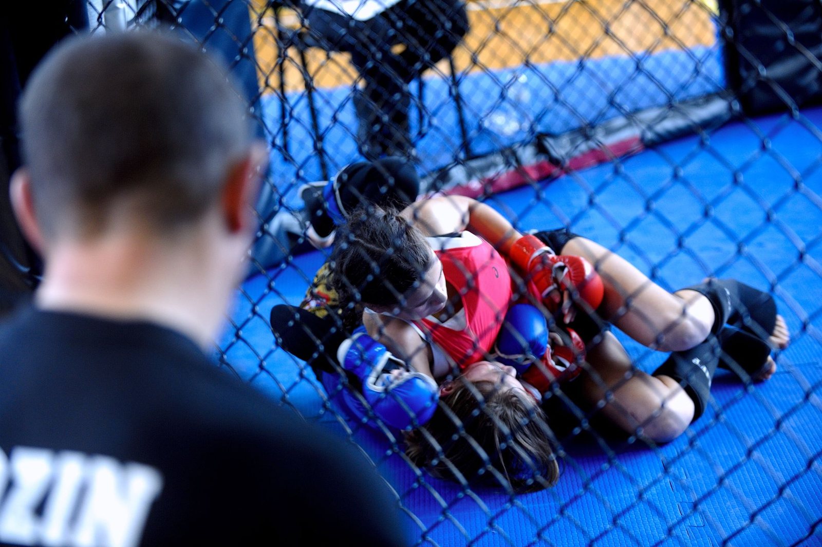 Illustration : combat de MMA féminin, Ailin Perez contre Norma Dumont