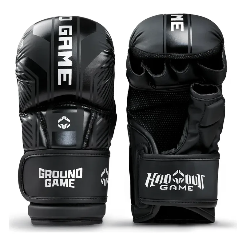 Ground Game PRO MMA Sparring Gloves Stripe Black 2.0