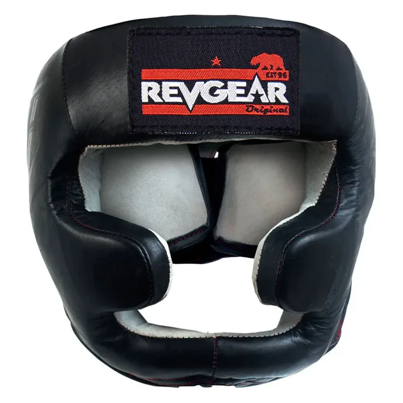 Revgear Professional Leather Headgear with Cheek & Chin Protection