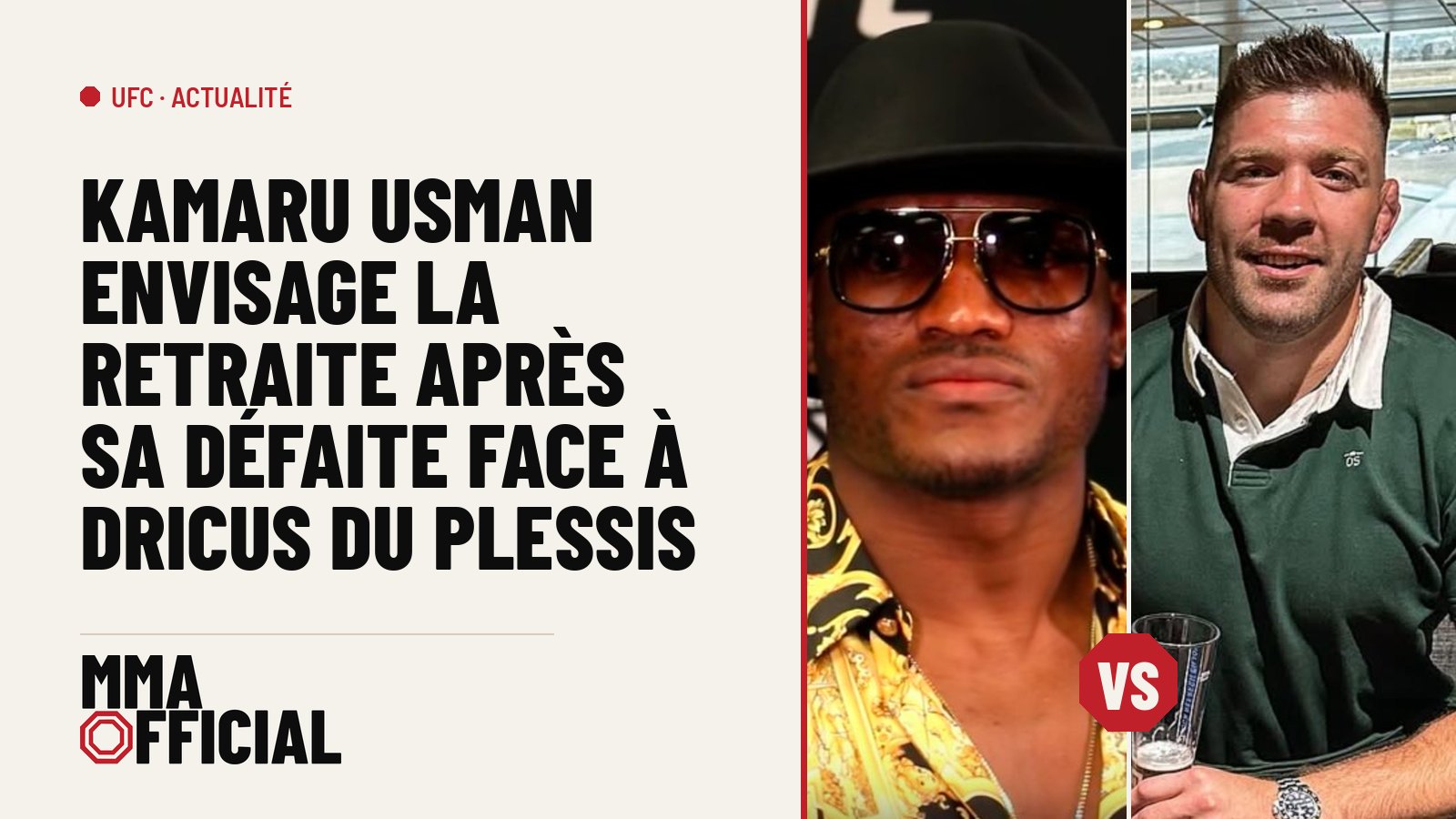 Kamaru Usman envisage la retraite après sa défaite face à Dricus Du Plessis