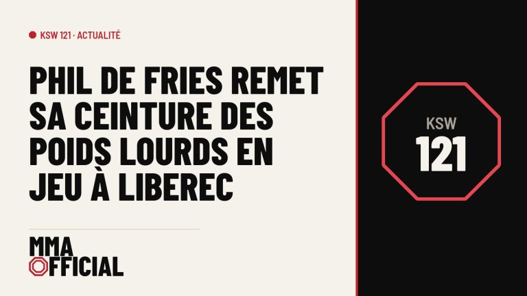 KSW 121 : Phil De Fries remet sa ceinture des poids lourds en jeu à Liberec