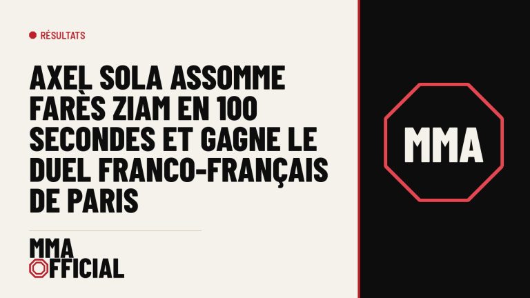 Axel Sola assomme Farès Ziam en 100 secondes et gagne le duel franco-français de Paris