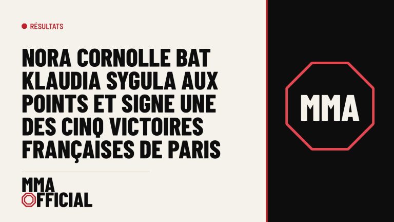 Nora Cornolle bat Klaudia Sygula aux points et signe une des cinq victoires françaises de Paris