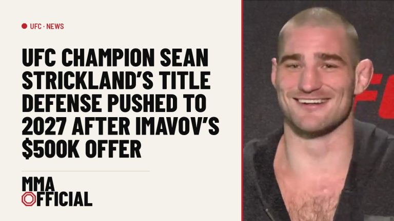 UFC Champion Sean Strickland's Title Defense Pushed to 2027 After Imavov's $500K Offer