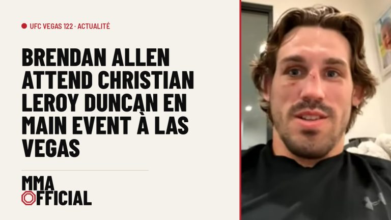 UFC Vegas 122 : Brendan Allen attend Christian Leroy Duncan en main event à Las Vegas