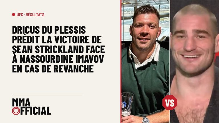UFC : Dricus Du Plessis prédit la victoire de Sean Strickland face à Nassourdine Imavov en cas de revanche