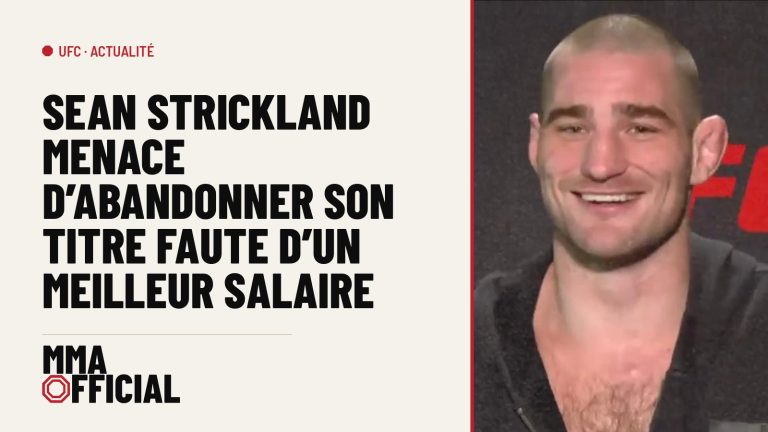 UFC : Sean Strickland menace d'abandonner son titre faute d'un meilleur salaire