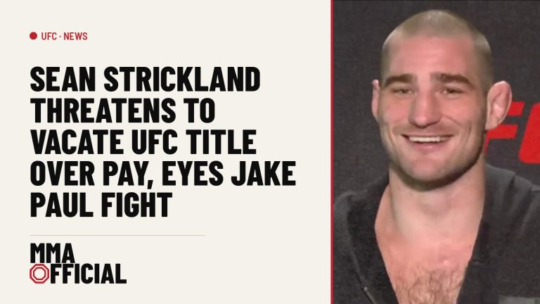 Sean Strickland Threatens to Vacate UFC Title Over Pay, Eyes Jake Paul Fight