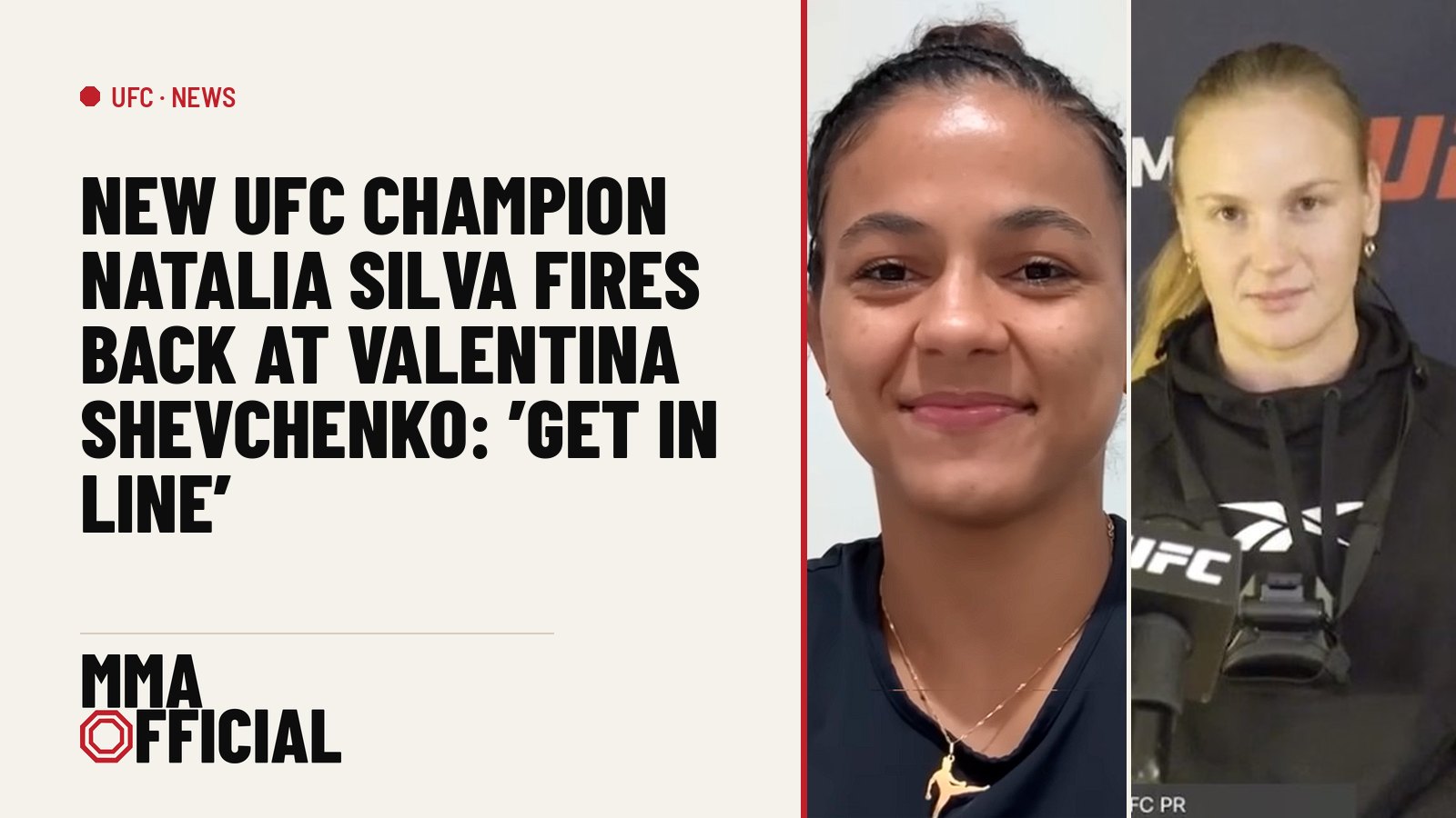 New UFC Champion Natalia Silva Fires Back at Valentina Shevchenko: 'Get in Line'