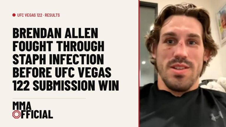 Brendan Allen Fought Through Staph Infection Before UFC Vegas 122 Submission Win