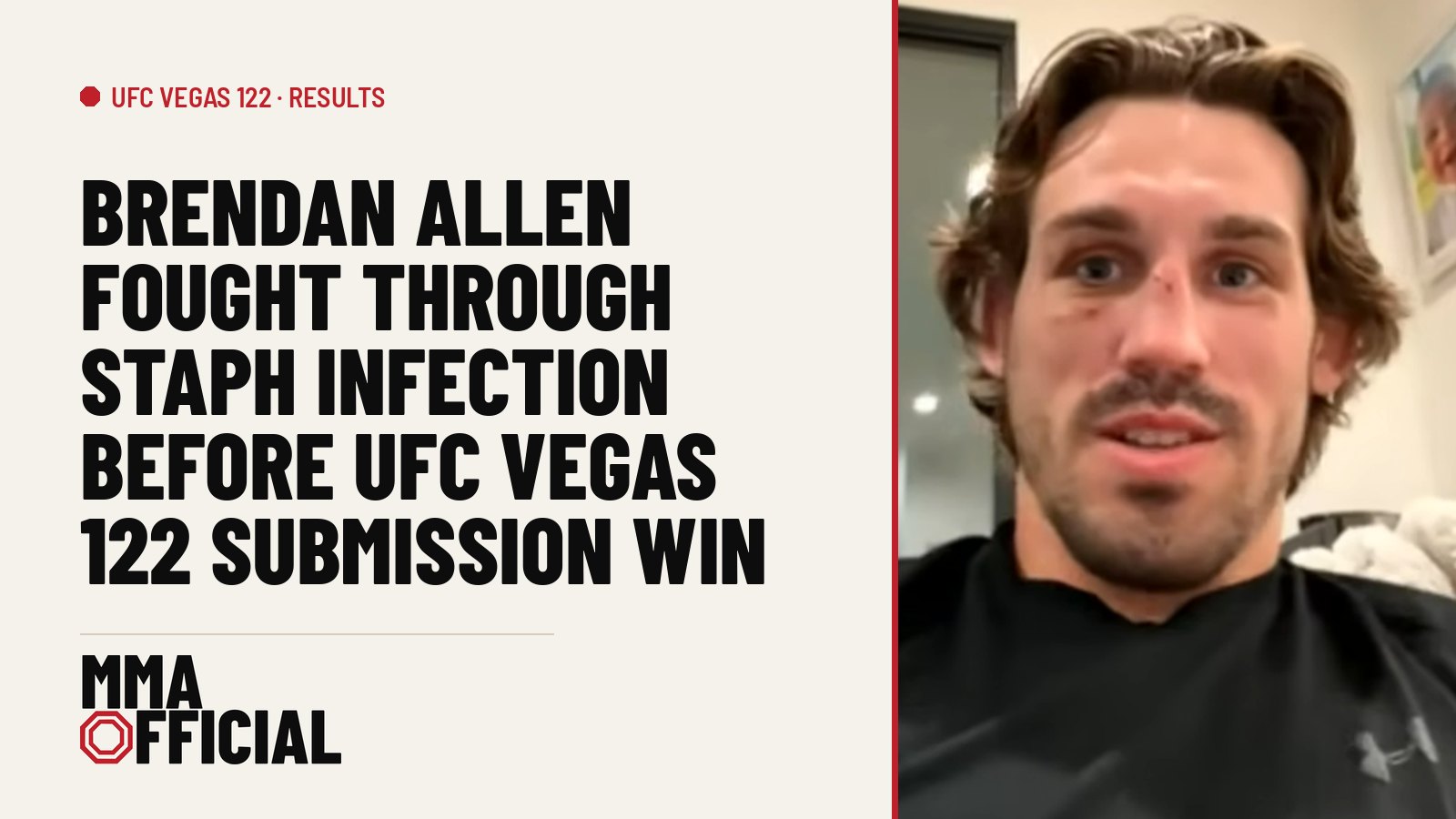 Brendan Allen Fought Through Staph Infection Before UFC Vegas 122 Submission Win