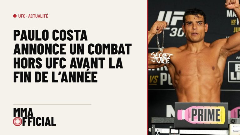 Paulo Costa annonce un combat hors UFC avant la fin de l'année