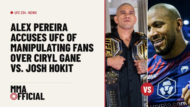 Alex Pereira Accuses UFC of Manipulating Fans Over Ciryl Gane vs. Josh Hokit