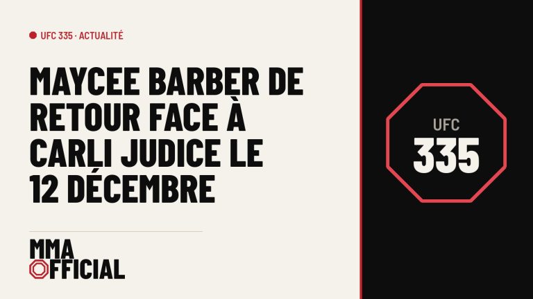 UFC 335 : Maycee Barber de retour face à Carli Judice le 12 décembre