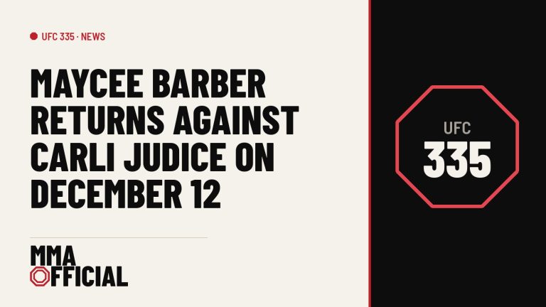 UFC 335: Maycee Barber Returns Against Carli Judice on December 12