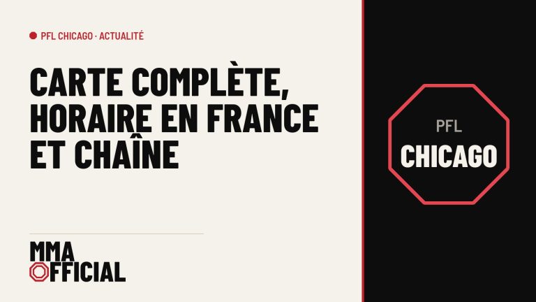 PFL Chicago : carte complète, horaire en France et chaîne