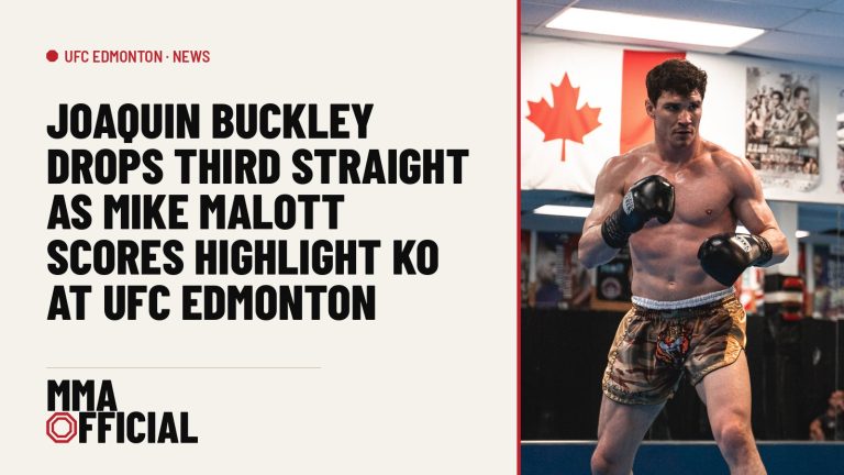 Joaquin Buckley Drops Third Straight as Mike Malott Scores Highlight KO at UFC Edmonton
