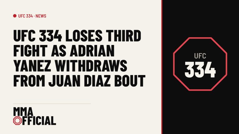 UFC 334 Loses Third Fight as Adrian Yanez Withdraws From Juan Diaz Bout