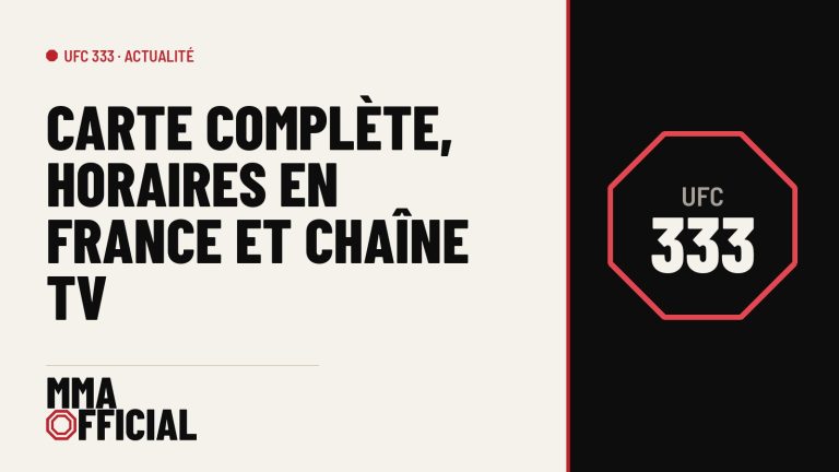 UFC 333 : carte complète, horaires en France et chaîne TV