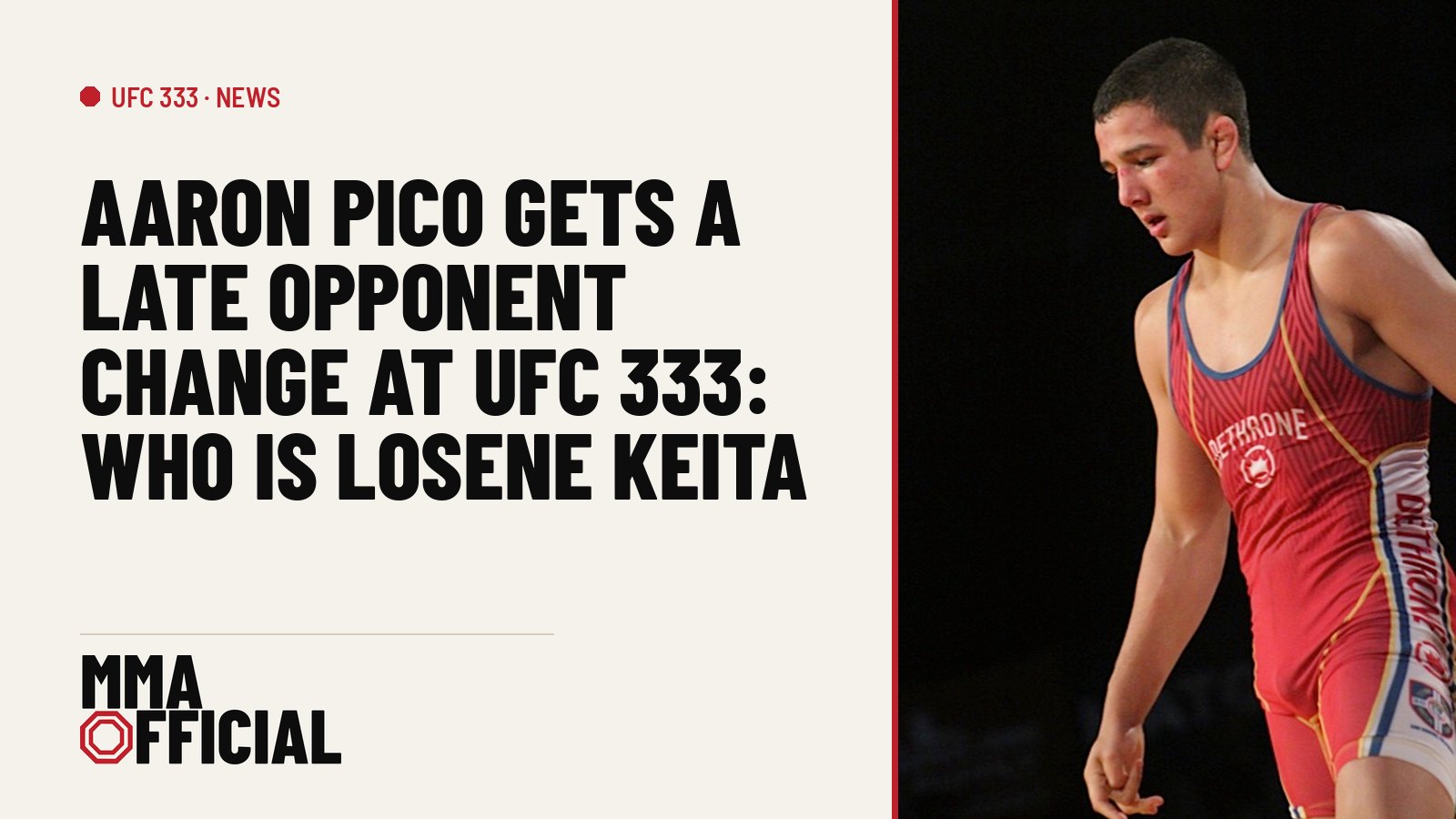 Aaron Pico Gets a Late Opponent Change at UFC 333: Who Is Losene Keita