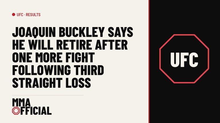 Joaquin Buckley Says He Will Retire After One More Fight Following Third Straight Loss