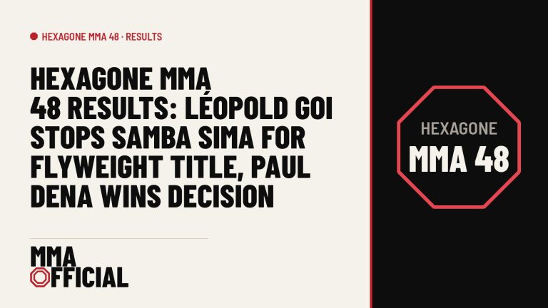 Hexagone MMA 48 Results: Léopold Goi Stops Samba Sima for Flyweight Title, Paul Dena Wins Decision