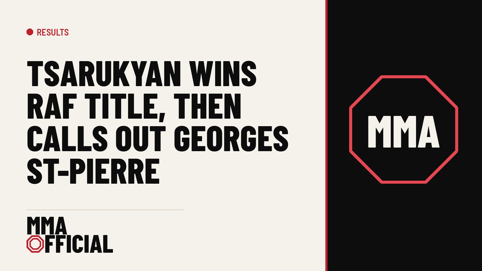Tsarukyan Wins RAF Title, Then Calls Out Georges St-Pierre