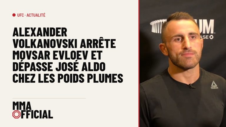 Alexander Volkanovski arrête Movsar Evloev et dépasse José Aldo chez les poids plumes