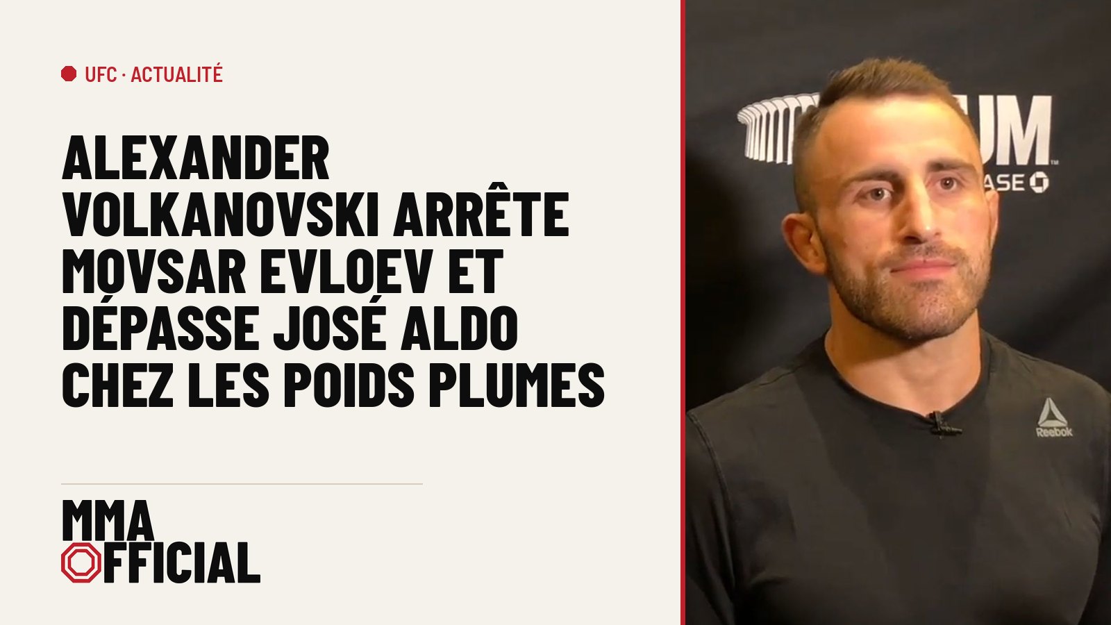 Alexander Volkanovski arrête Movsar Evloev et dépasse José Aldo chez les poids plumes