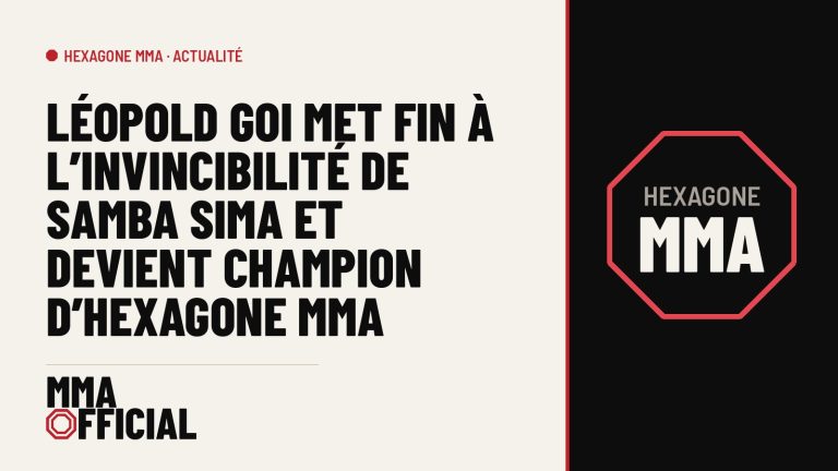 Léopold Goi met fin à l'invincibilité de Samba Sima et devient champion d'Hexagone MMA