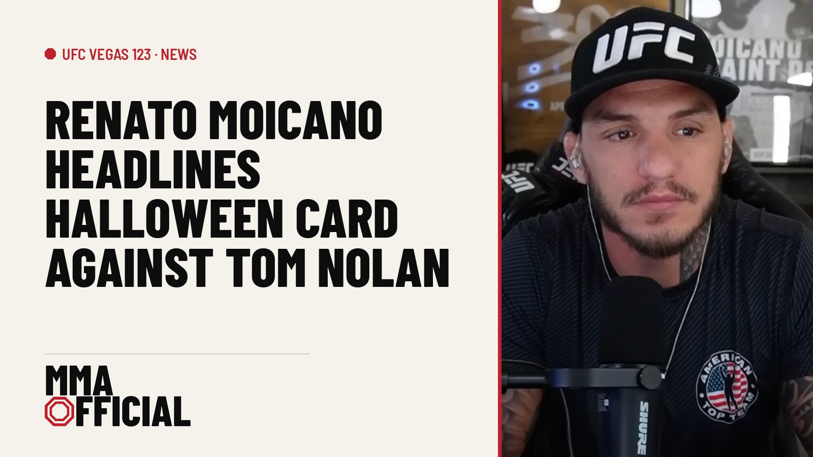 UFC Vegas 123: Renato Moicano Headlines Halloween Card Against Tom Nolan