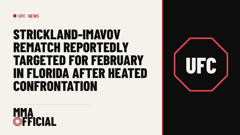 Strickland-Imavov Rematch Reportedly Targeted for February in Florida After Heated Confrontation