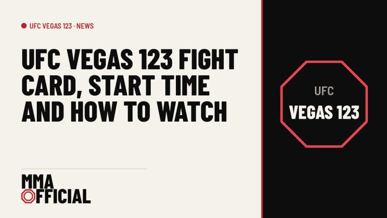 UFC Vegas 123 Fight Card, Start Time and How to Watch